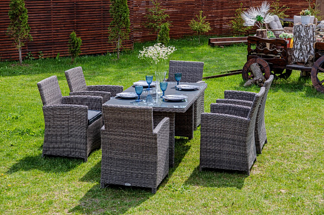 Обеденный комплект Lite Fiona серый 