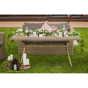 Обеденная группа 4SIS Аффогато, цвет соломенный, садовая мебель