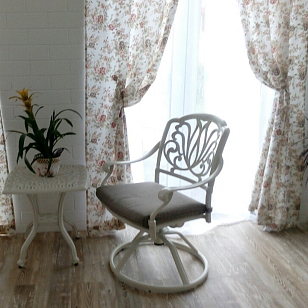 Кресло Вишневый Садъ Классик Вращающееся Белое, садовая мебель