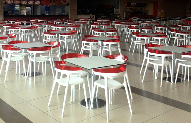 Кресло пластиковое Papatya Luna Цвет: белый, красный 