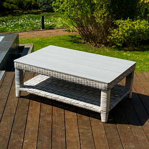 Стол кофейный Lite Venezia 180 серый, садовая мебель