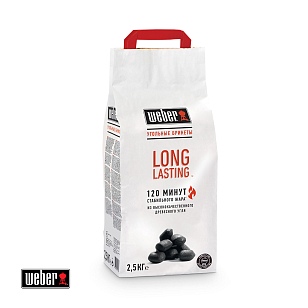Угольные брикеты Weber Long Lasting, 2,5 кг для сада