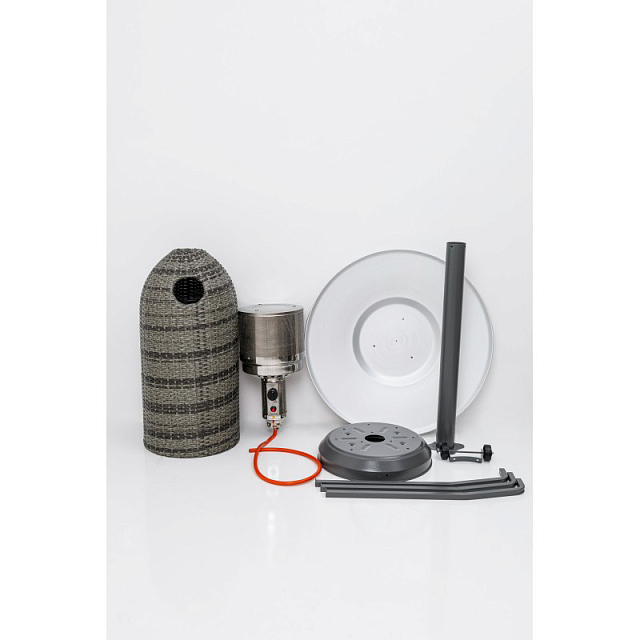 Уличный газовый обогреватель Stalleh Kotte Rattan Grey 