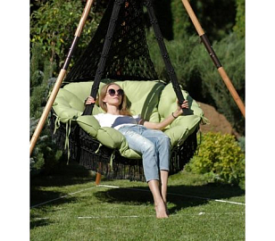 Подвесное кресло Lite Cartagena черное (без каркаса), садовая мебель