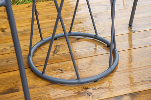 Кофейный комплект Тунис, цвет темно-серый, садовая мебель