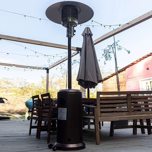 Уличный газовый обогреватель La Hacienda H1 Bronze 