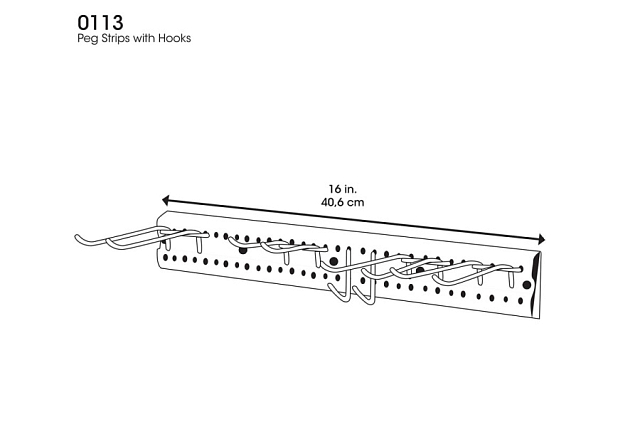 Кронштейн-рейка с крючками Lifetime для сарая WoodLook (2 шт.) 
