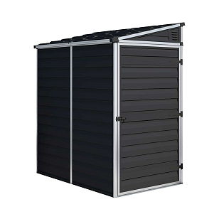 Cарай из поликарбоната Palram Skylight Pent 4x6 Dark Grey для сада и загородного дома Cарай из поликарбоната Palram Skylight Pent 4x6 Dark Grey, уличное оборудование