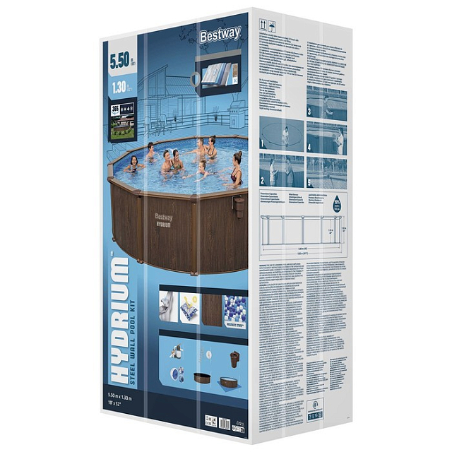 Бассейн каркасный Bestway Ø550 х 130 для серфинга