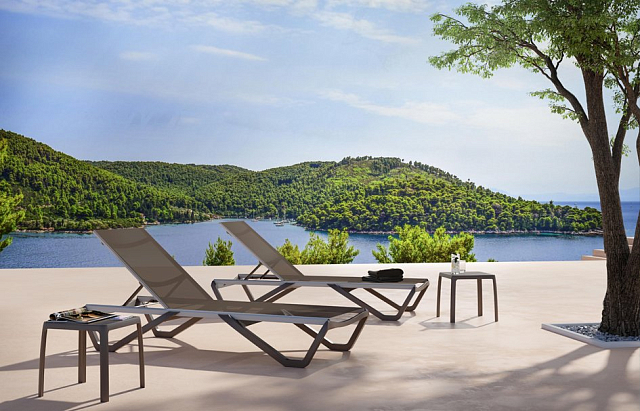 Шезлонг-лежак Papataya Wave Цвет: тортора 