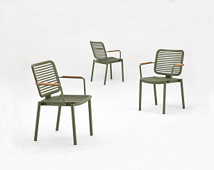 Кресло с подушкой Tagliamento Armona Цвет: зеленый, светло-серый, садовая мебель