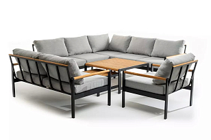 Лаунж зона из алюминия Joygarden Maya XL Цвет: темный графит, садовая мебель