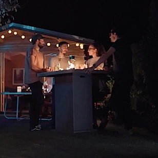 Уличный газовый стол камин Clifton Standing Table Grey (без столешницы) для сада и загородного дома Уличный газовый стол камин Clifton Standing Table Grey (без столешницы), уличное оборудование