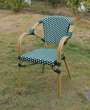 Стул 4SIS Кабри, цвет зелено-белый, садовая мебель