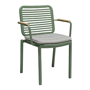 Кресло с подушкой Tagliamento Armona Цвет: зеленый, светло-серый, садовая мебель