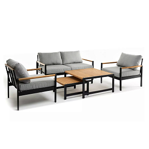 Диванная группа из алюминия Joygarden Maya M Цвет: темный графит, садовая мебель