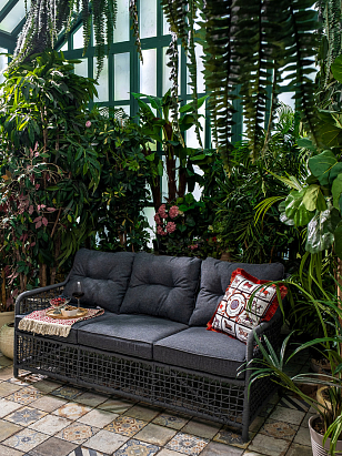 Плетеный диван Joygarden Lucca трехместный, садовая мебель