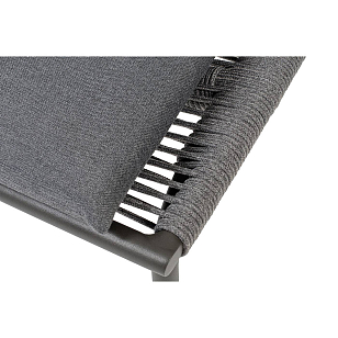 Кресло 4SIS Авиньон, каркас серый муар, роуп серый, ткань темно-серая, садовая мебель