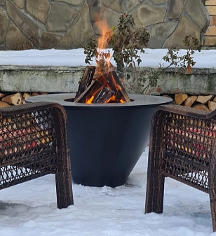 Гриль-очаг Elbrus Home Этна Ø120 (Термостойкая эмаль) для сада