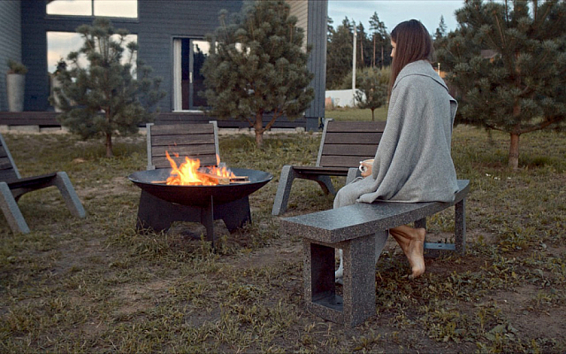 Скамья для костровой чаши Concretika 180 