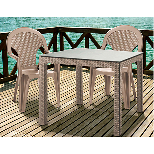 Стул Keter Santana капучино для дачи Стул Keter Santana капучино, садовая мебель