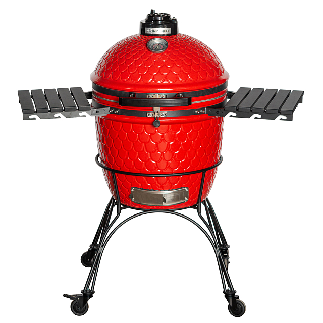 керамический угольный гриль dinoegg classic red
