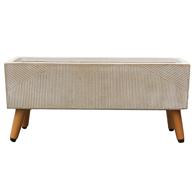 Кашпо Idealist Lite Урбан напольное прямоугольное с подставкой 58 Цвет: бежевый 