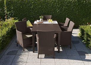 Кресло обеденное Keter Iowa коричневый для дачи Кресло обеденное Keter Iowa коричневый, садовая мебель