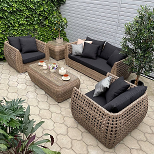 Комплект мебели из искусственного ротанга Tagliamento Bounty для дачи Комплект мебели из искусственного ротанга Tagliamento Bounty, садовая мебель