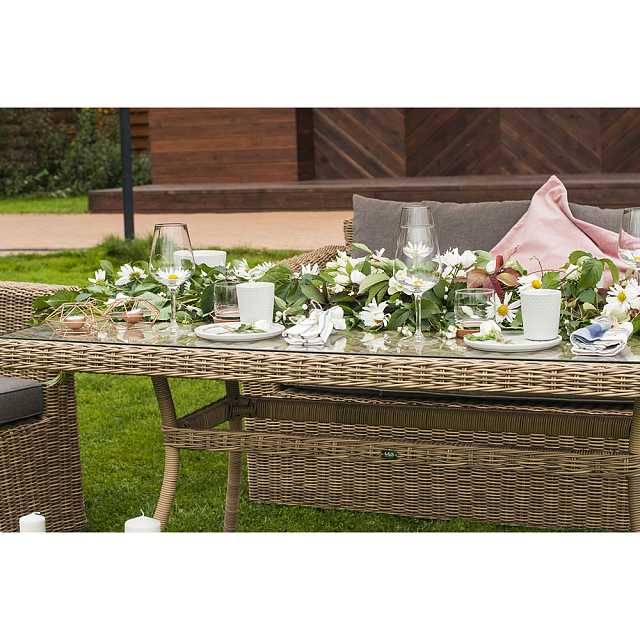 Обеденный стол 4SIS Латте 200 Цвет: соломенный 