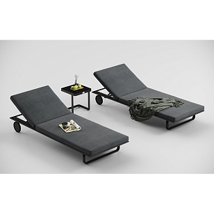 Шезлонг Gardenini Premium Hacienda Карбон / Темно-серый, садовая мебель