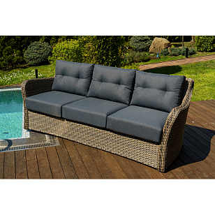 Диван треххместный Lite Venezia Цвет: коричневый, садовая мебель