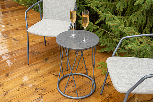 Кофейный комплект Марокко, цвет темно-серый, садовая мебель