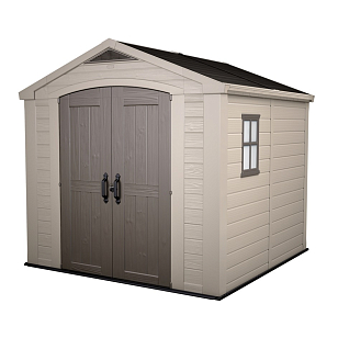 Пластиковый сарай Keter Factor 8x8 для сада и загородного дома Пластиковый сарай Keter Factor 8x8, уличное оборудование