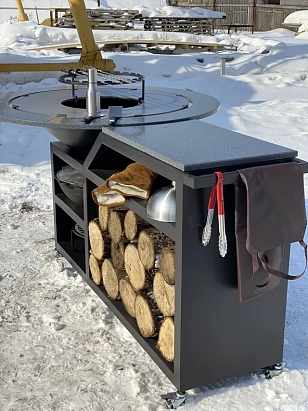 Гриль-очаг Elbrus Home Памир Pro Ø110 (Термостойкая эмаль) для сада