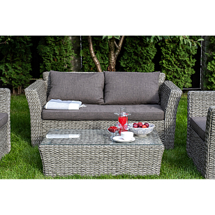 Лаунж-зона 4SIS Капучино Сингл (гиацинт), цвет графит для дачи Лаунж-зона 4SIS Капучино Сингл (гиацинт), цвет графит, садовая мебель