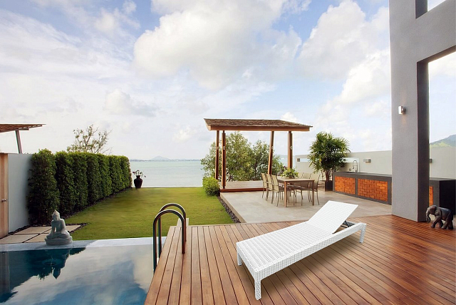 Шезлонг-лежак плетеный Tagliamento GS925 Цвет: белый 