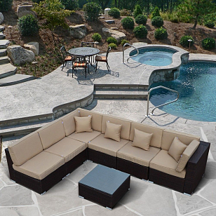 Комплект мебели из искусственного ротанга Lite Mia Brown Beige, садовая мебель