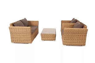 Лаунж зона 4SIS Капучино Сингл, цвет соломенный, садовая мебель