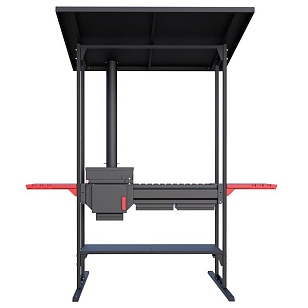 Печь-мангал Grillver Iscander 400 Inkline Air для сада