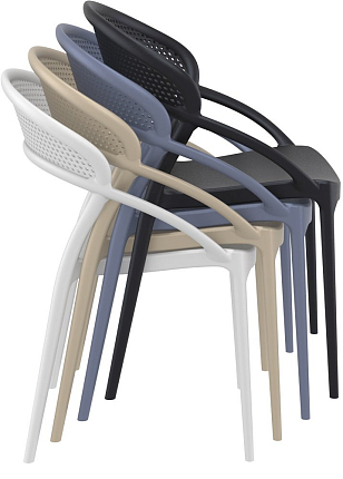 Кресло Siesta Contract Sunset Цвет: белый для дачи Кресло Siesta Contract Sunset Цвет: белый, садовая мебель