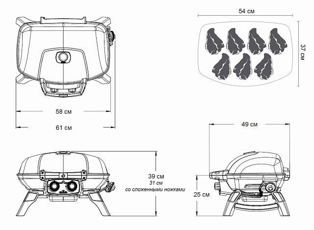 гриль газовый napoleon travelq 285