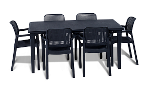 Стул Keter Samanna графит для дачи Стул Keter Samanna графит, садовая мебель