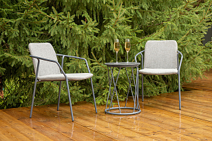 Кофейный комплект Марокко, цвет темно-серый, садовая мебель