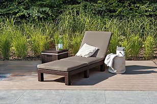 Шезлонг садовый Keter Daytona коричневый, садовая мебель