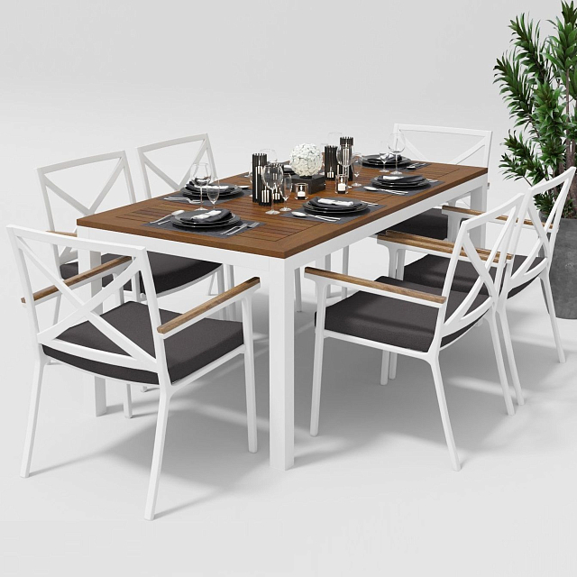 Обеденная зона Gardenini Bella Calma Grey 180 