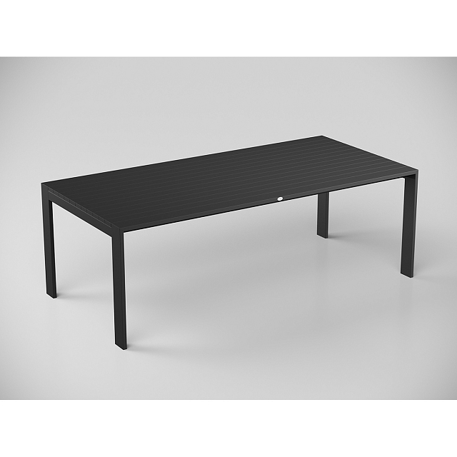 Обеденная зона Gardenini Malia 220 Карбон / Антрацит со стульями Premium Bella 