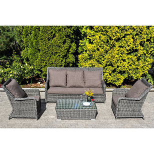 Лаунж зона 4SIS Гляссе, цвет графит, садовая мебель