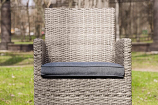 Обеденное кресло Lite Fiona серое для дачи Обеденное кресло Lite Fiona серое, садовая мебель