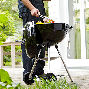 гриль угольный weber compact kettle, 57 см, черный